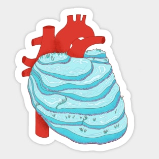 Heart Field Sticker